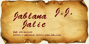 Jablana Jalić vizit kartica